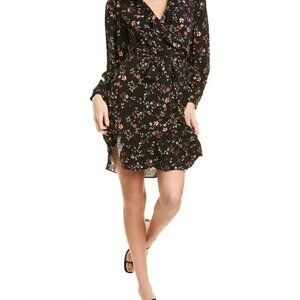 MAJE FLORAL WRAP DRESS, Size 1